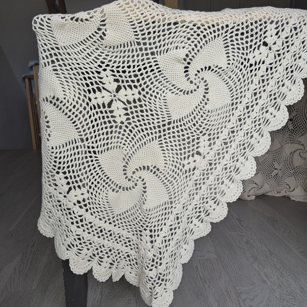 Crochet Bedspread | Boho Cottagecore Coverlet – Heavyweight – California King